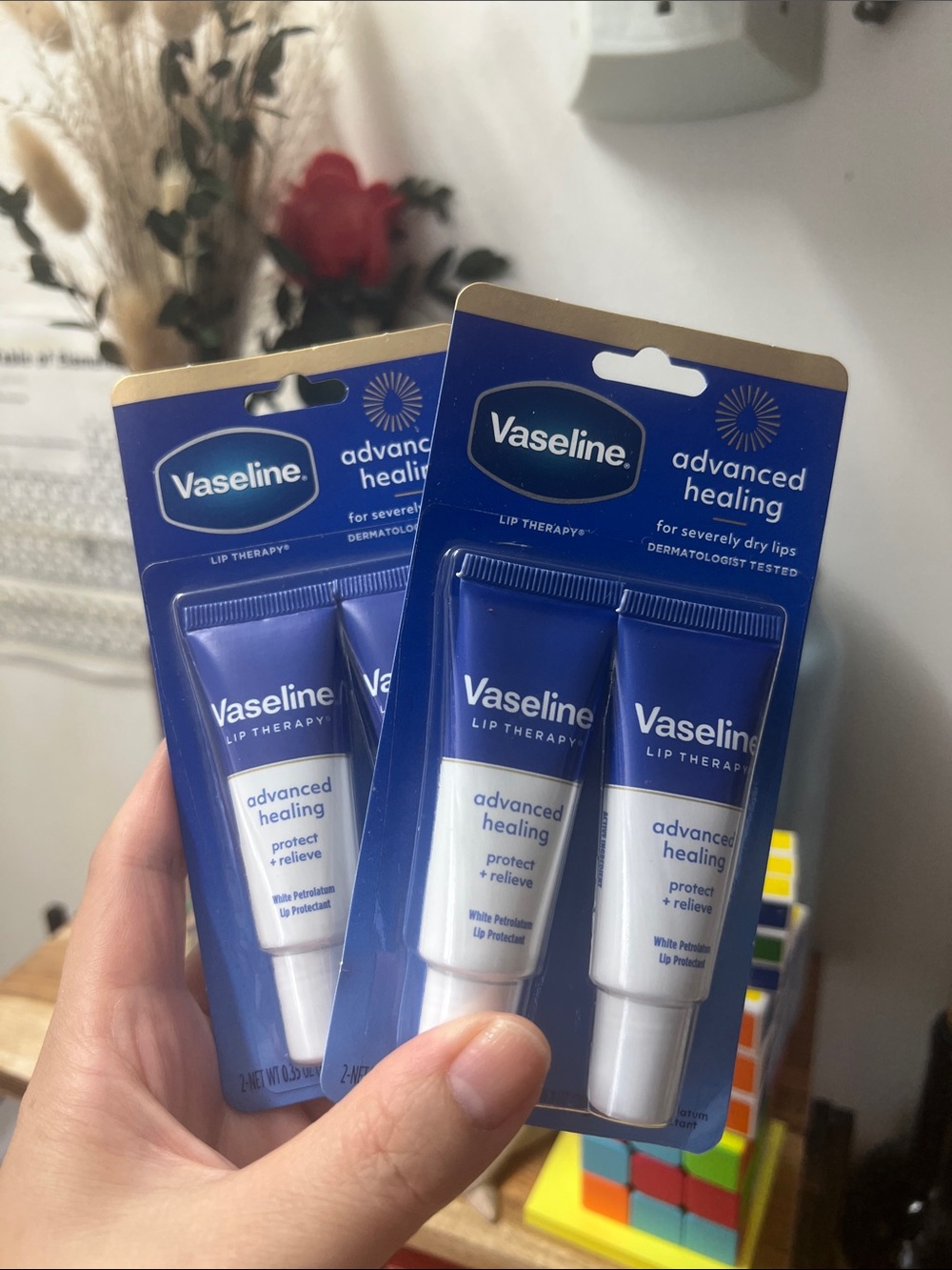 4 tubes - Advanced Healing Lip Therapy - Blue